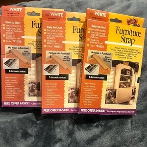 New Vintage White Furniture Straps Bundle of 3